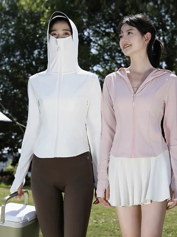 瑜伽夏季修身长袖女款防晒服