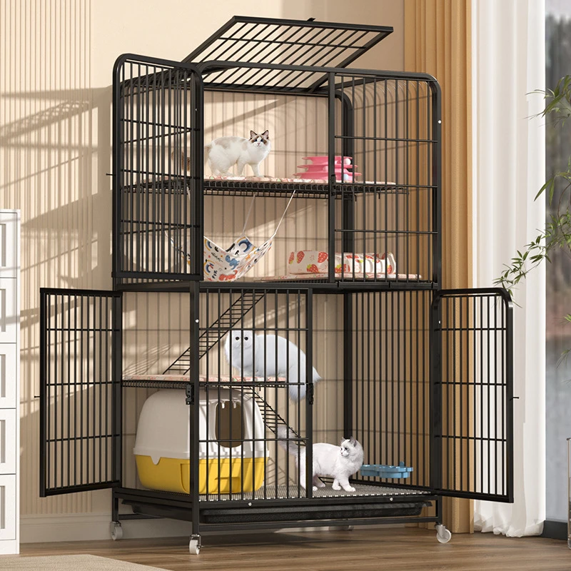 猫笼子猫别墅自由空间猫笼三层家用猫咪屋猫房子猫舍猫窝猫爬架