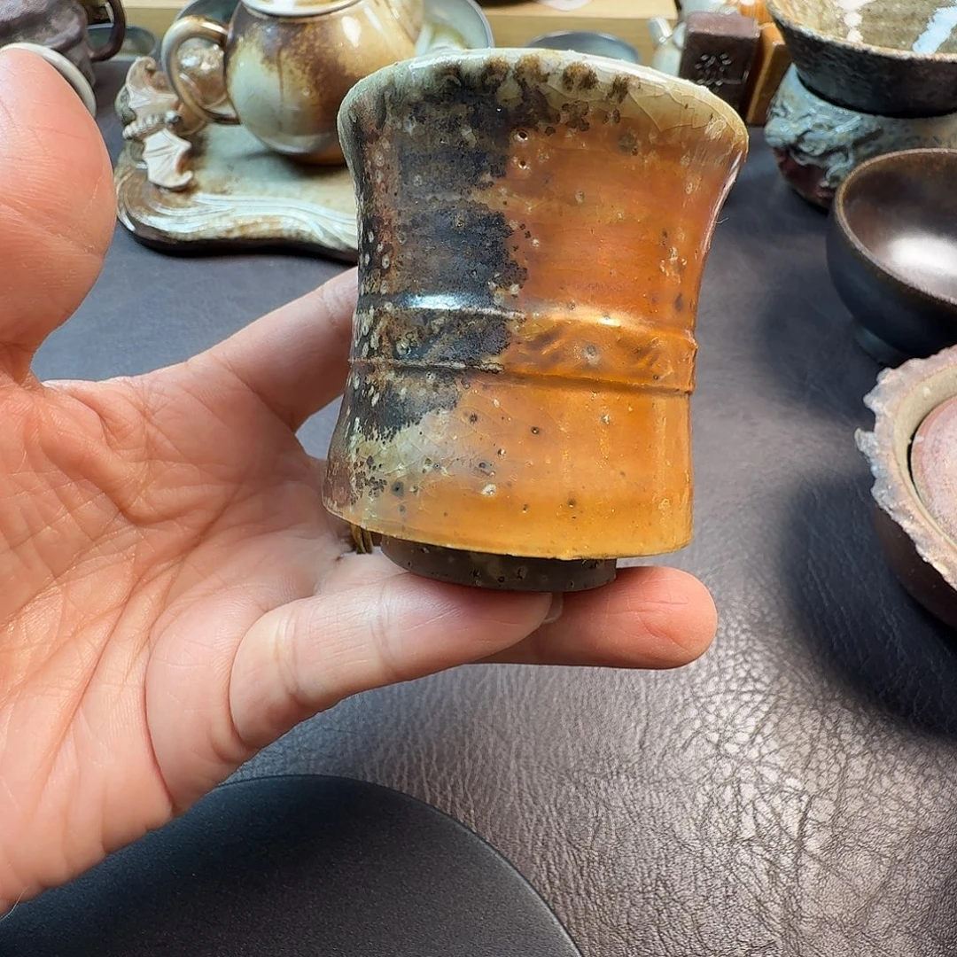 手工手作柴烧主人杯
