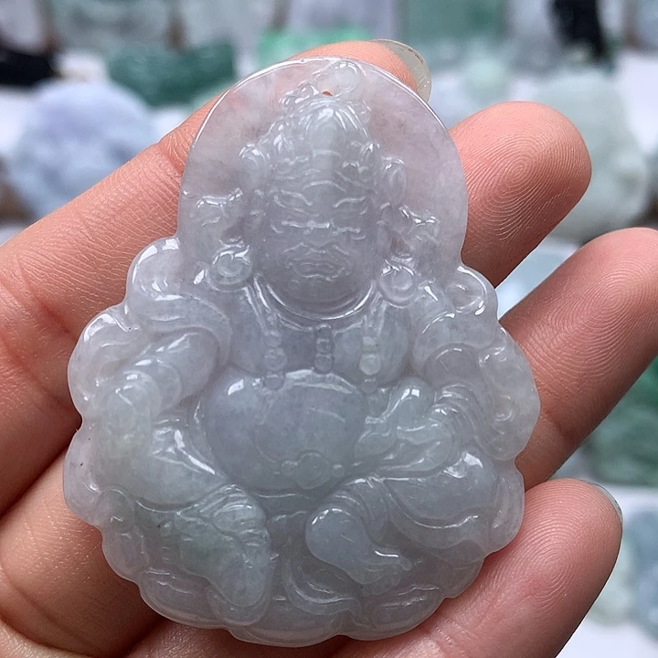 翡翠未镶嵌颈饰黄财神爷福利