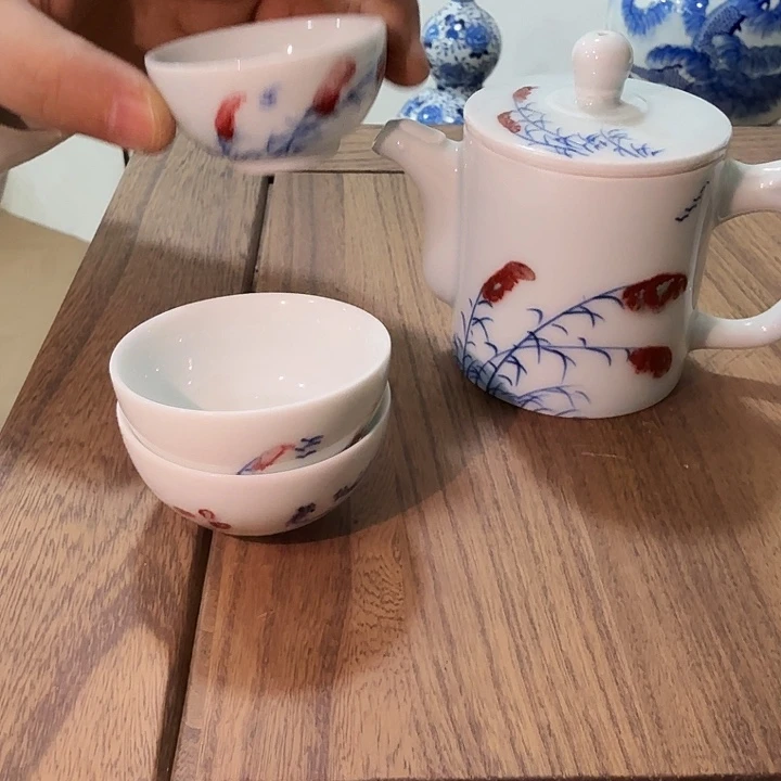 手绘旅行茶具套装