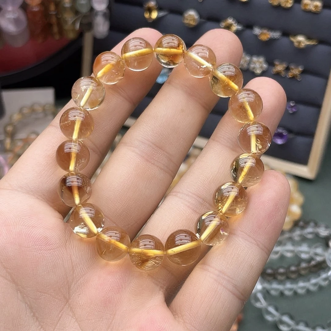 未镶嵌手链烟晶卡10+黄塔晶