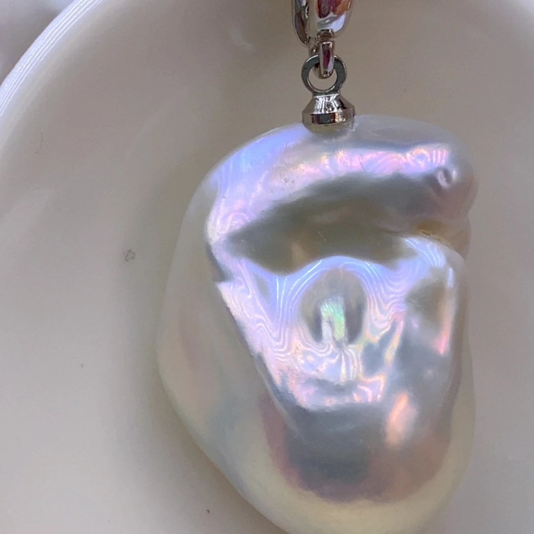 淡水珍珠14K金镶嵌颈饰