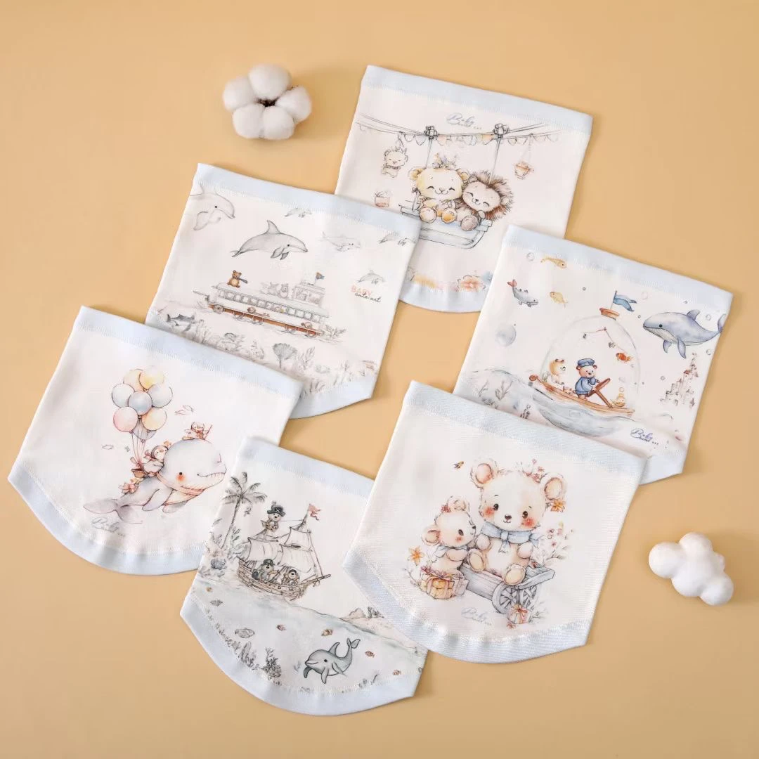 【麦菲熊圆弧肚围】新生儿婴幼儿精梳棉半背肚围护脐带防着凉防肚胀