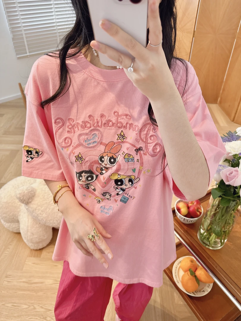熊猫纸袋 [飞天小女警]纯棉美式拔染T恤25254