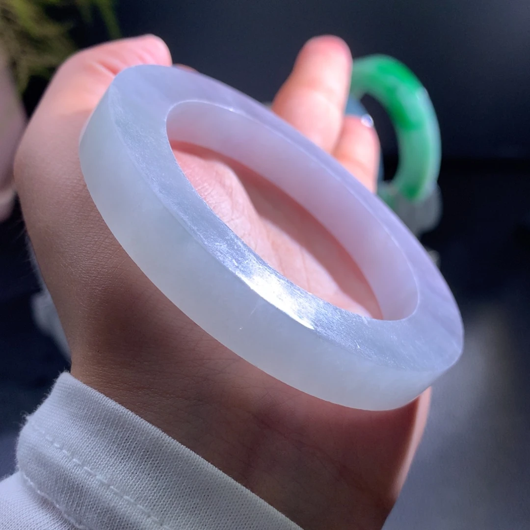 定制翡翠未镶嵌手镯果冻条55-61