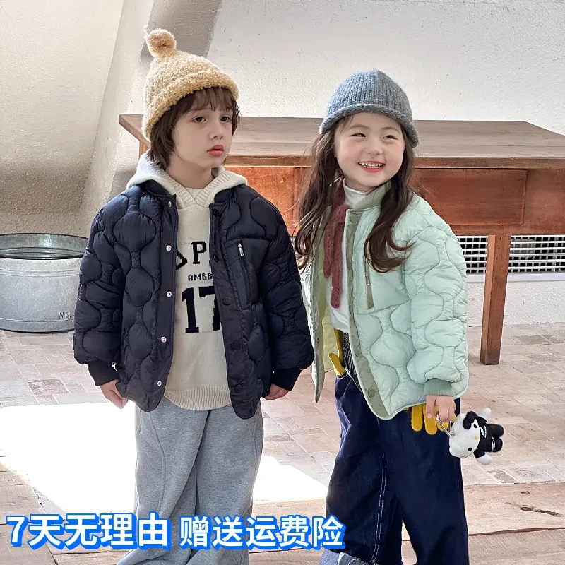 儿童棉服2025新款秋冬棉服中大童保暖外套男女童校服神器