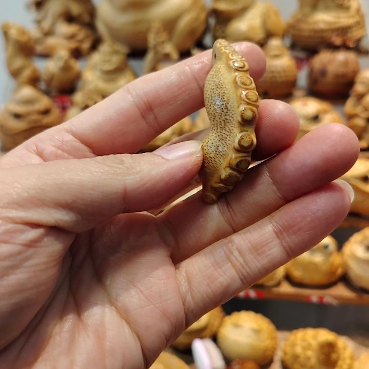 竹竹根雕福豆四季豆