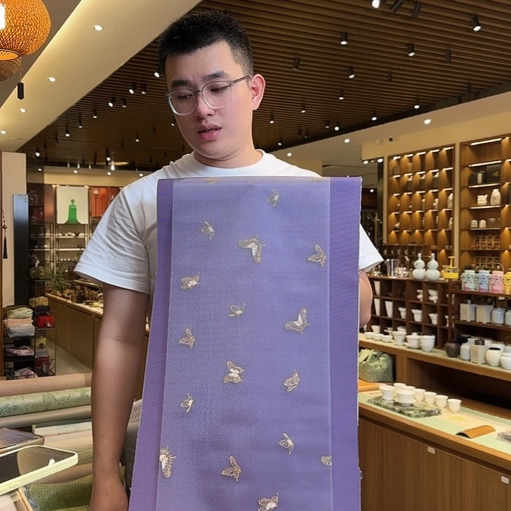 三米紫色纱茶席茶席茶席