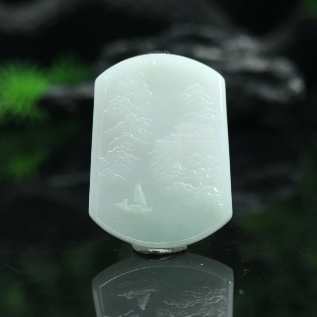 FC29天然缅甸翡翠A货晴水山水/900164/保利厦门拍卖