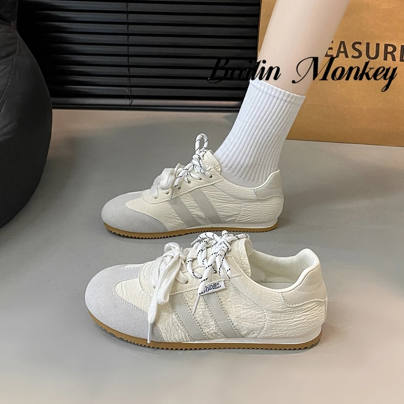 【欧若风】马克龙平底休闲风时尚德训鞋韩版女鞋ins休闲鞋透气舒适