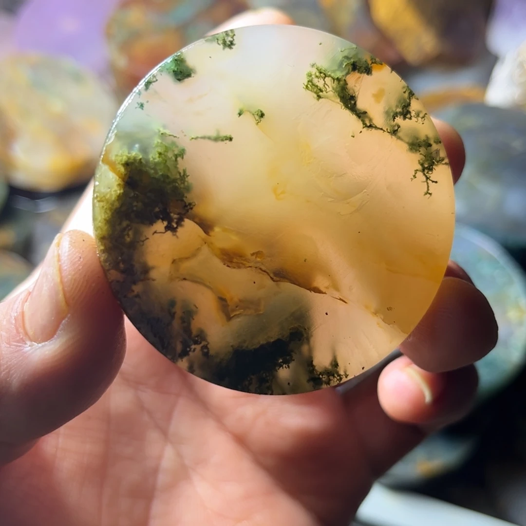定制玛瑙天然玛瑙水草牌