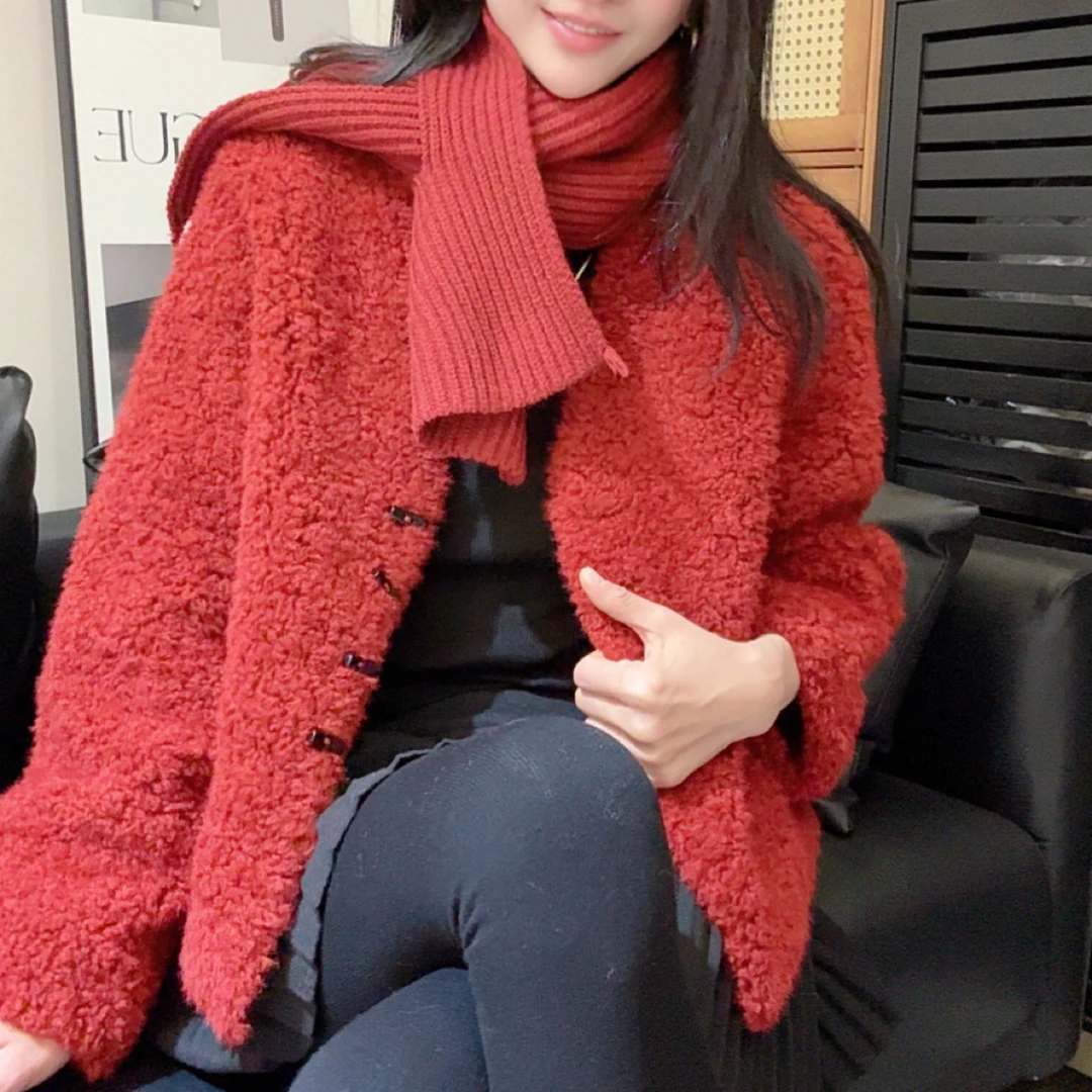 【丫头一姐精选】新款高级感小个子加厚毛茸茸外套