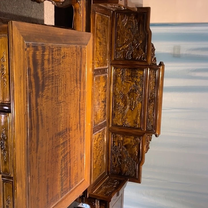 楠木卷书沙发八件套