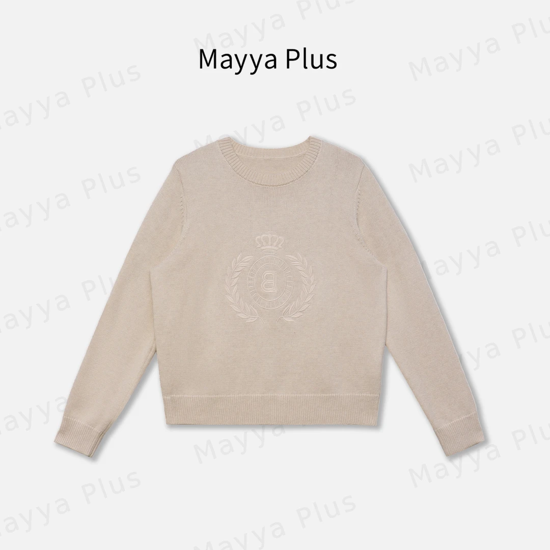 【名片】Mayya Plus时尚轻奢气质显瘦百搭款针织上衣32439