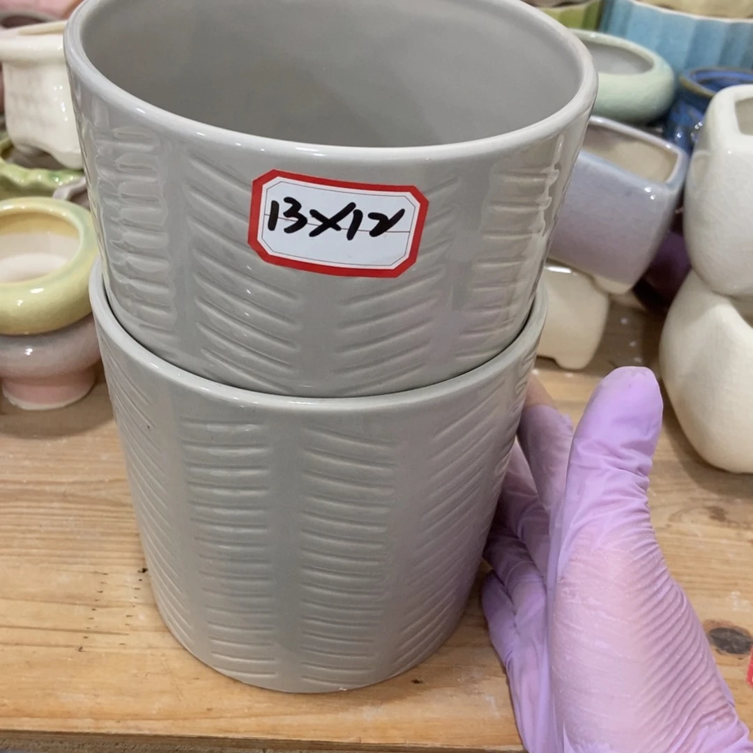 红陶高温陶瓷花盆