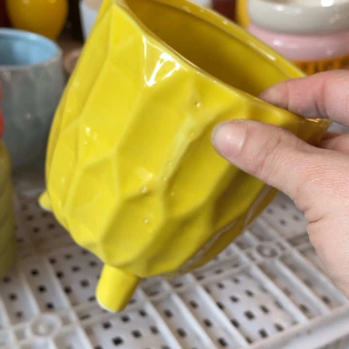 陶盆有孔 瑕疵针孔漏釉介意勿拍外口 12外高13