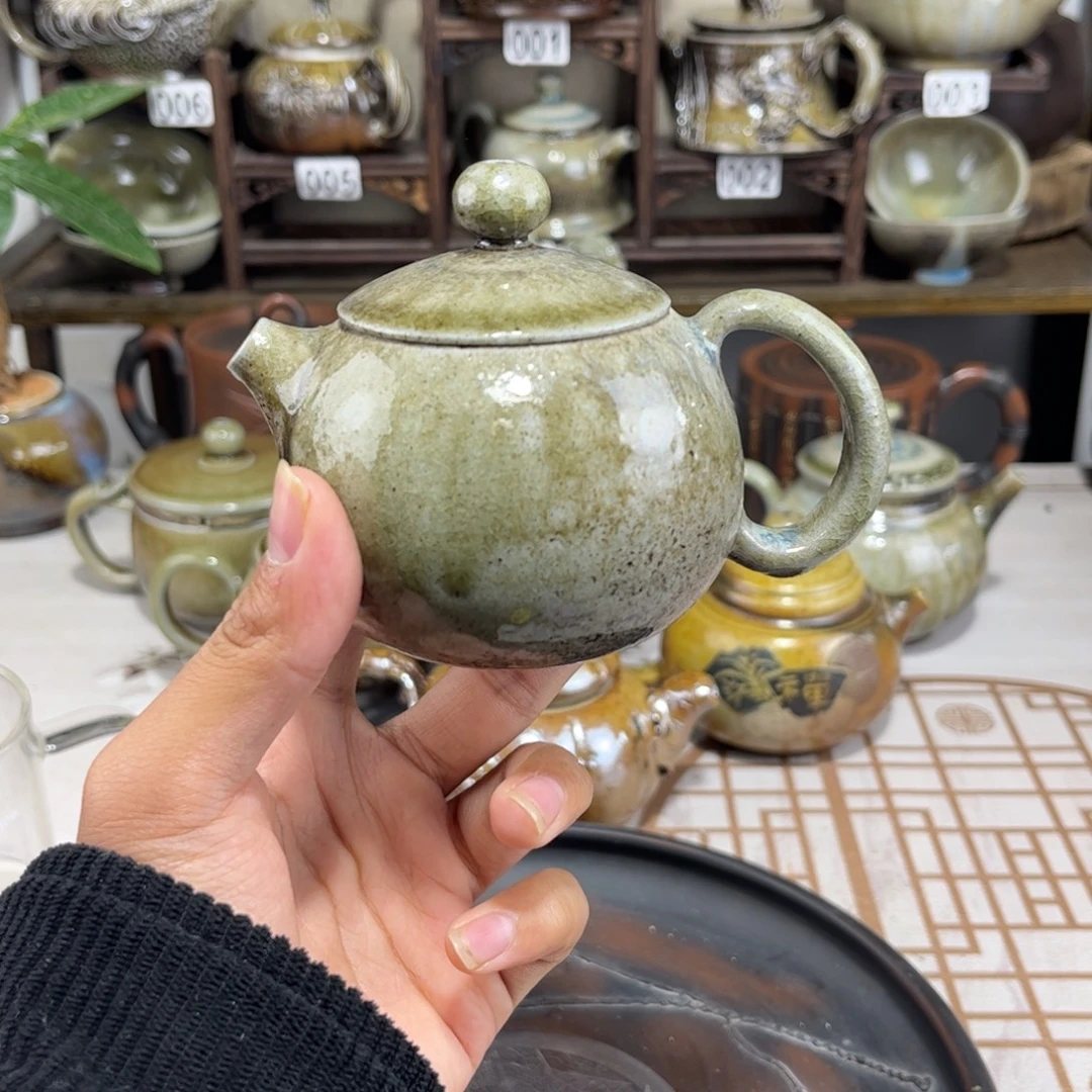 150cc白泥柴烧西施壶，古法传承裸坯柴烧