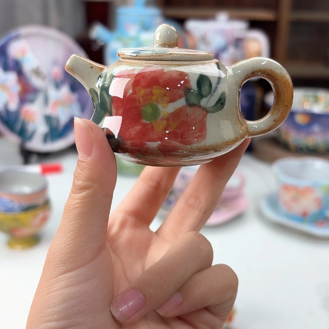 景德镇手绘高温釉下彩陶瓷茶具