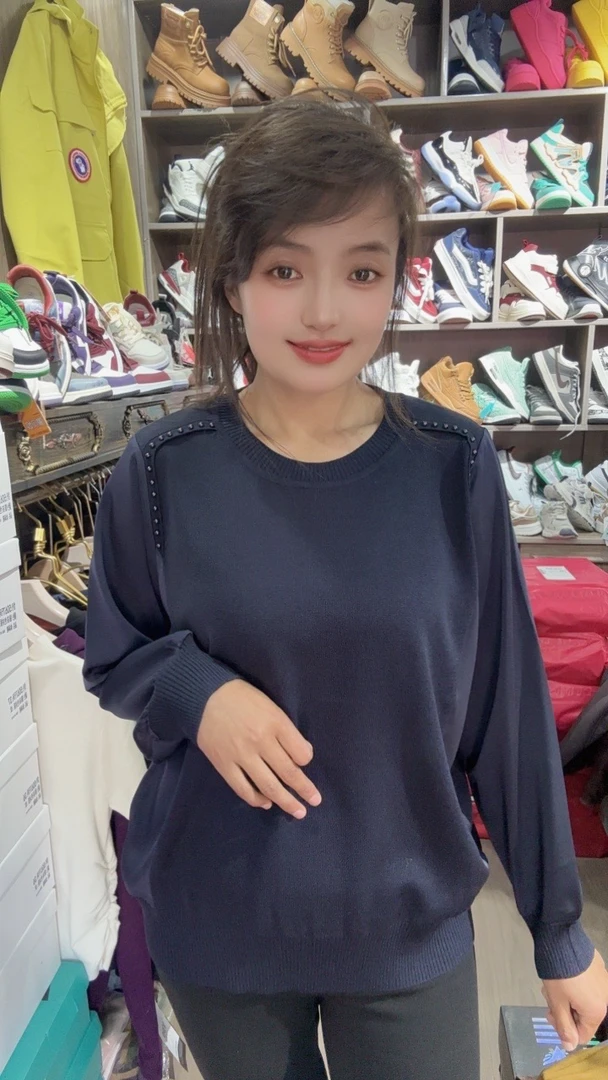 纯色打底衫加绒时尚圆领黑色常规长袖厚款女装百搭女装
