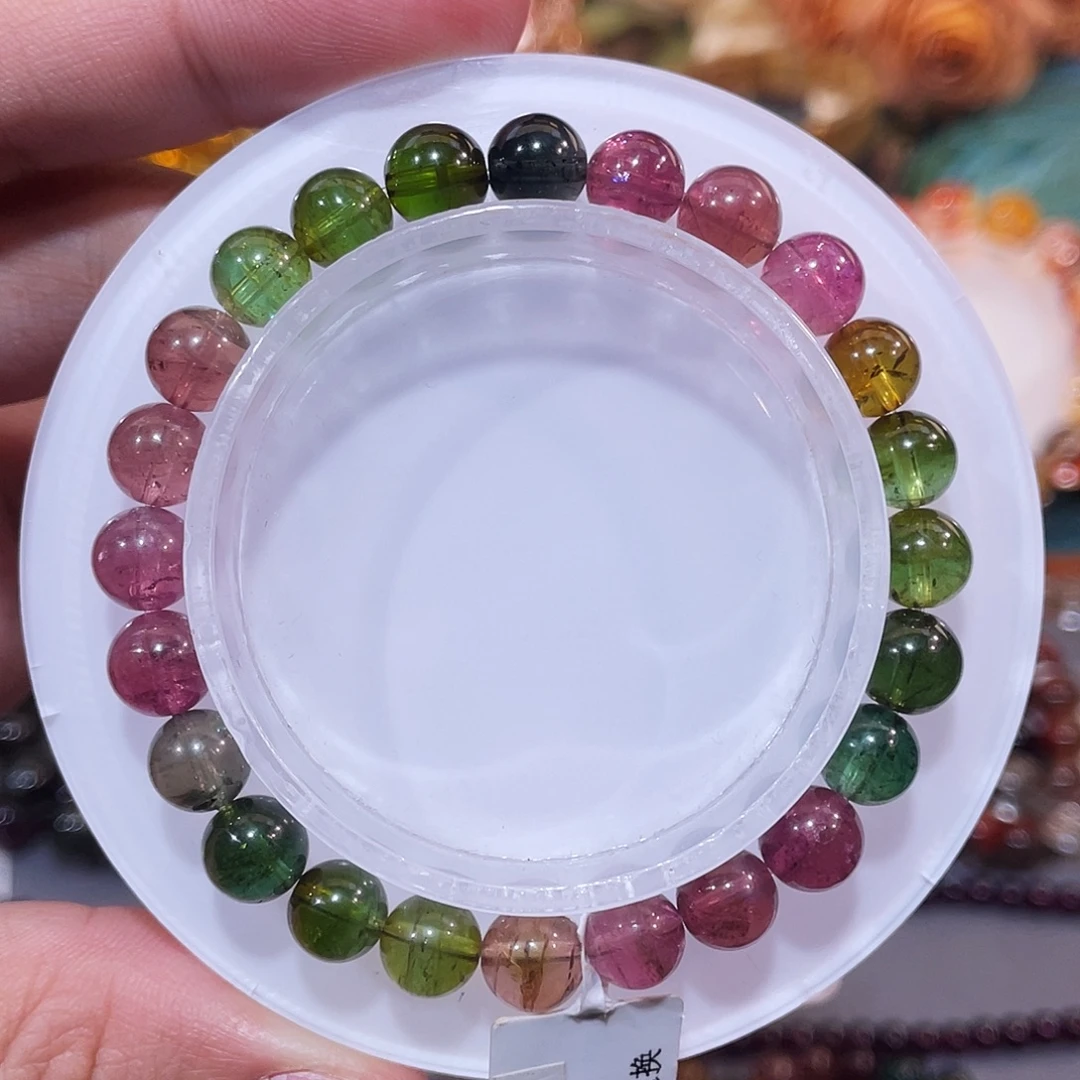 未镶嵌碧玺手链7m