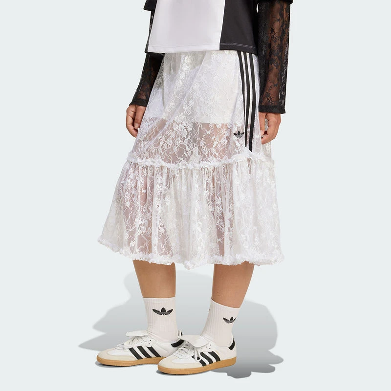 阿迪达斯 （adidas）女子LACE SKIRT经典运动半身裙KD2288