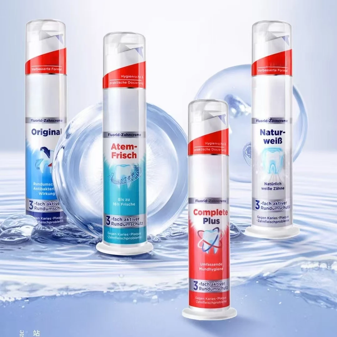 虎儿 立式按压护齿牙膏