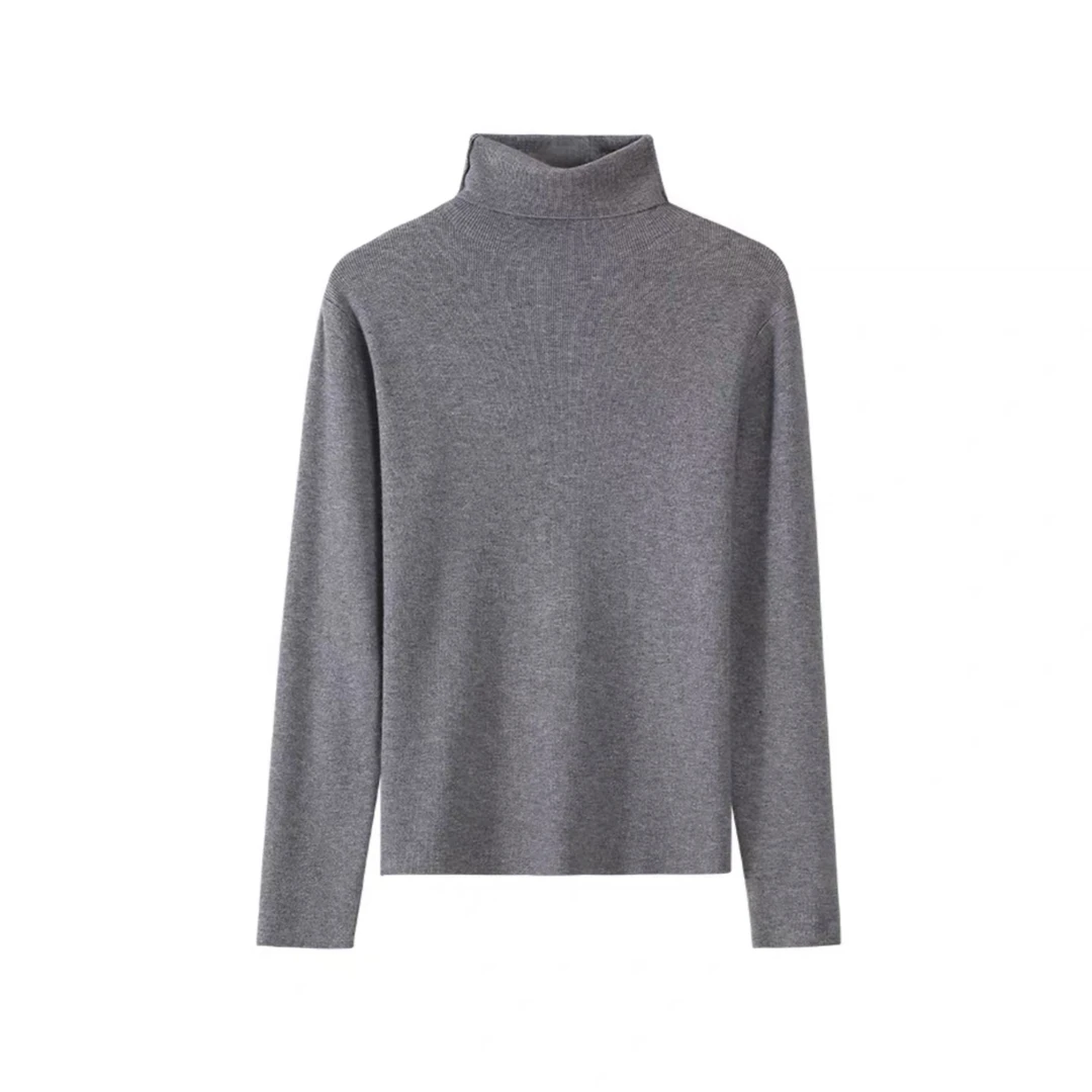 2025高领打底衫神仙色系女秋冬高弹百搭堆堆领针织衫贴身内搭洋气