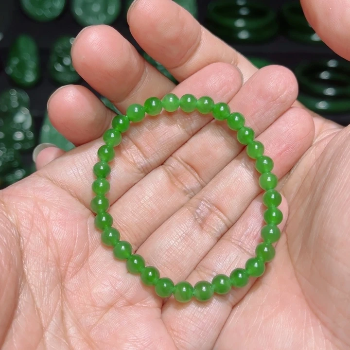 手链未镶嵌和田玉（碧玉）