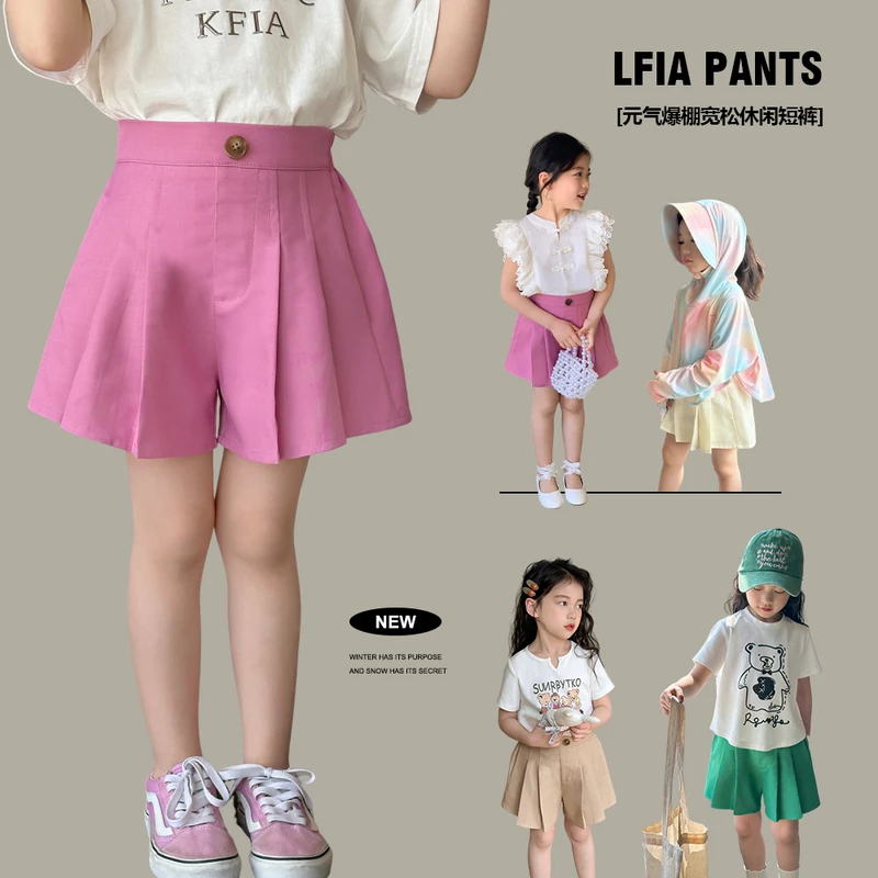 女童短裤2025夏装新款洋气儿童休闲裤百搭运动裤24XK271