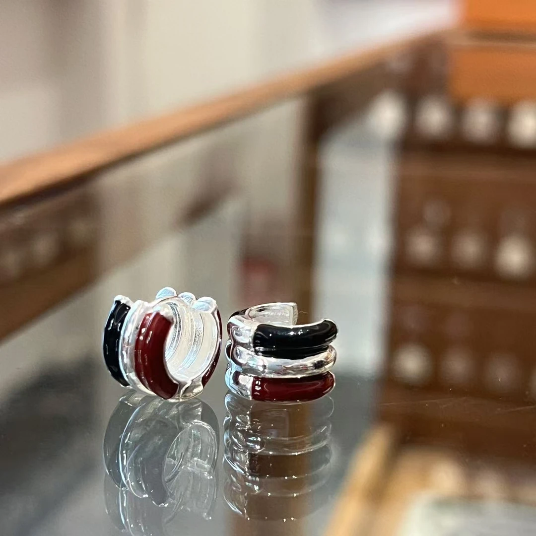 925银耳饰 JIUJIU【三层设计款】耳圈复古百搭气质精致简约0226