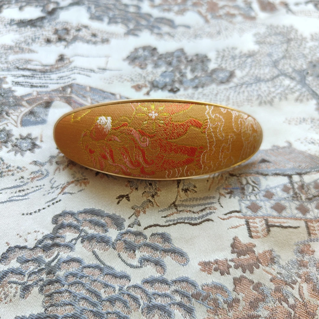 法式鸭嘴夹千金风新中式气质复古发夹百搭民族风古风纯手工饰品