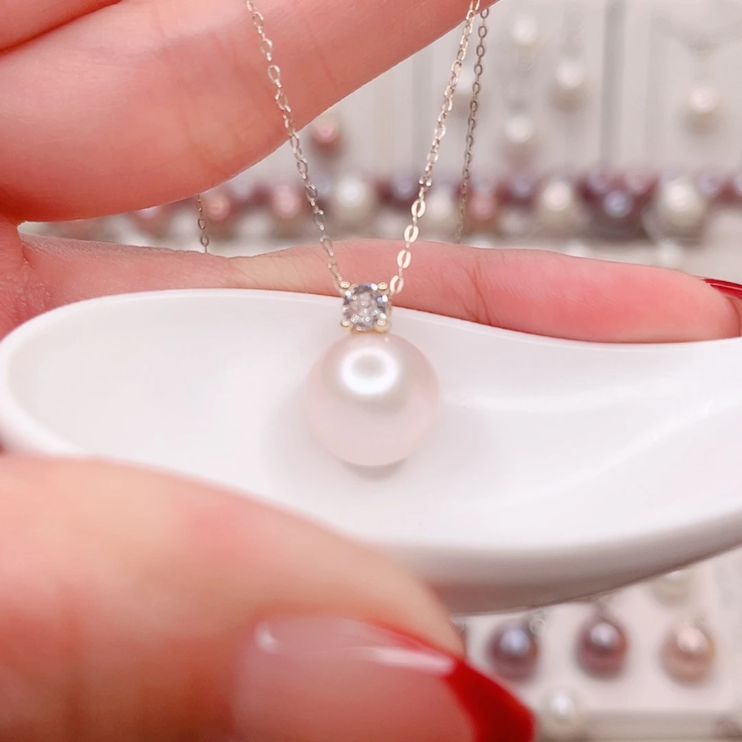 合金淡水珍珠吊坠(赠链)