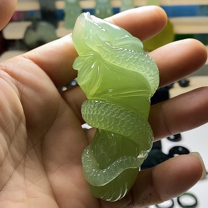 岫玉未镶嵌手把件