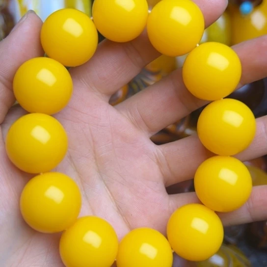 琥珀未镶嵌手链蜜蜡