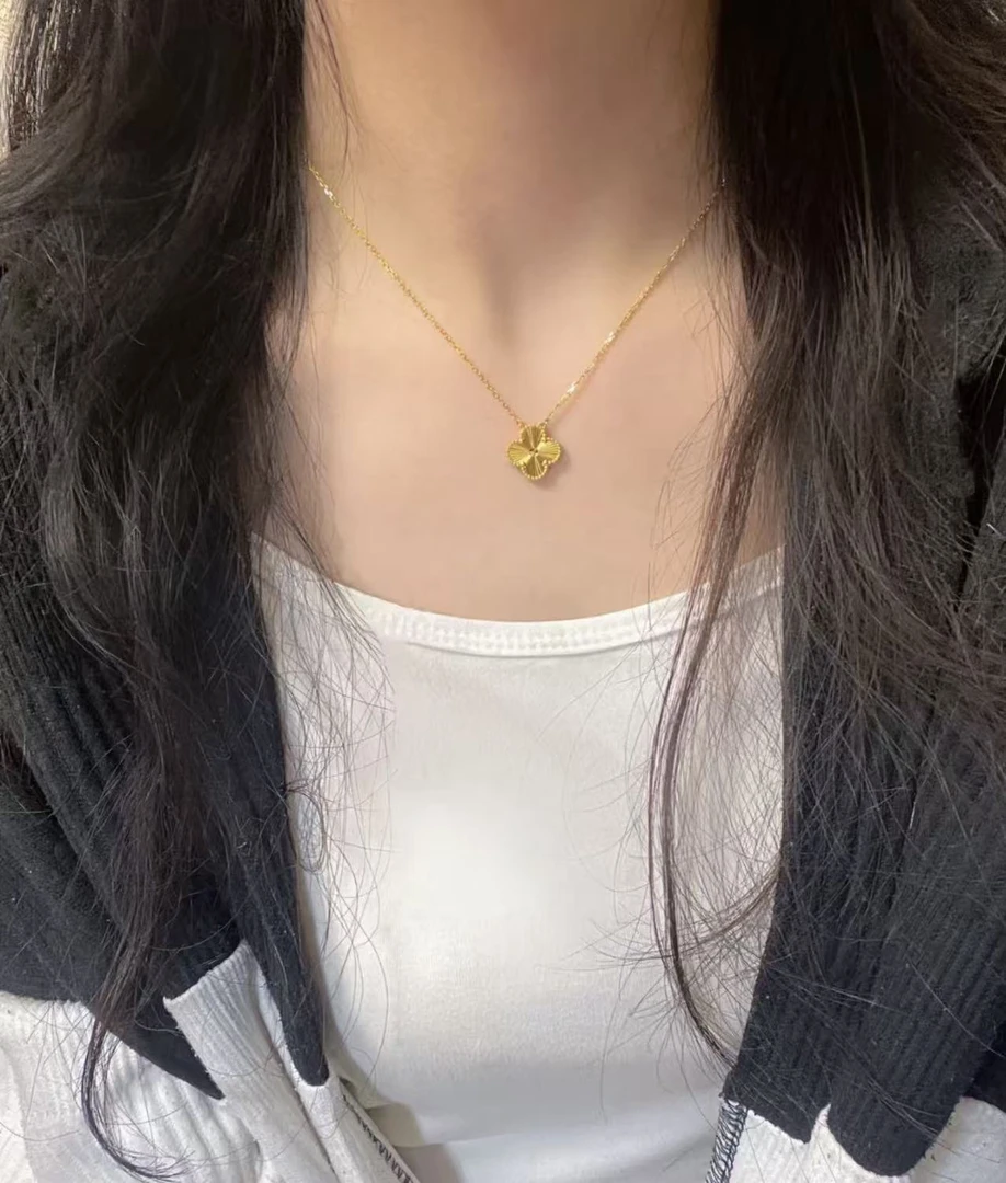 【钰辰珠宝】足金999 镭射幸运花套链小号9.4mm 闪亮加倍