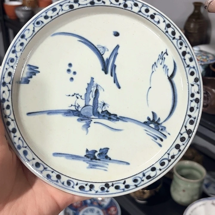 紫泥满二十包邮，瓷片灶师底款，内外绘，174