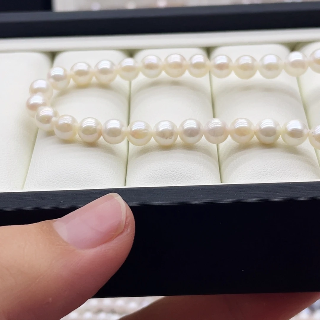 银S925镶嵌海水珍珠手绳