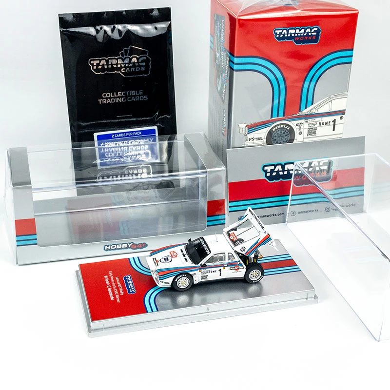 Tarmac Works车模 1:64 合金 蓝旗亚 037 马天尼 拉力 汽车模型