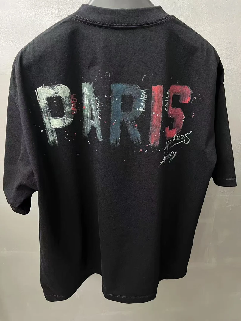 pa350克纯棉洗水欧美风T恤