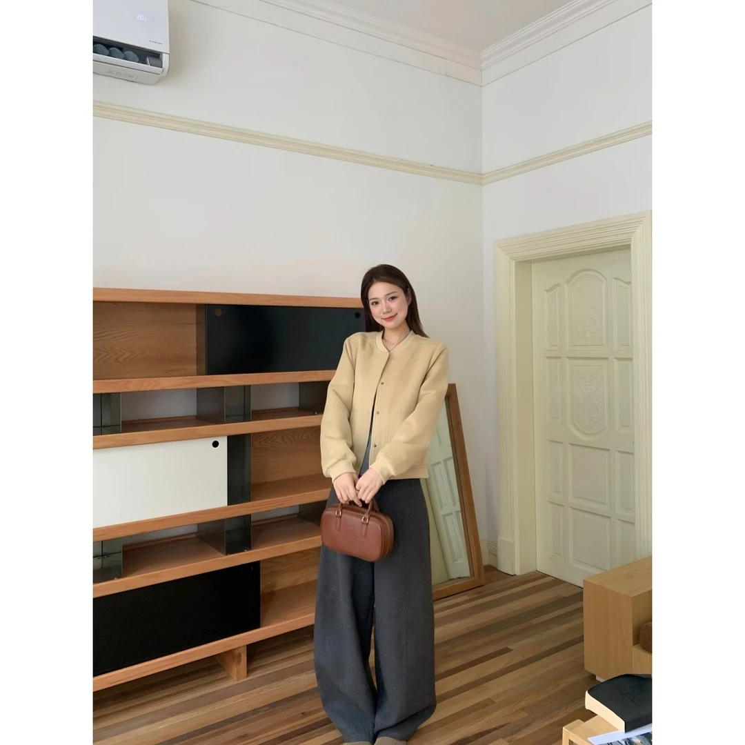 48H【博主来了】加长秋款休闲设计感高级感棒球服外套25117