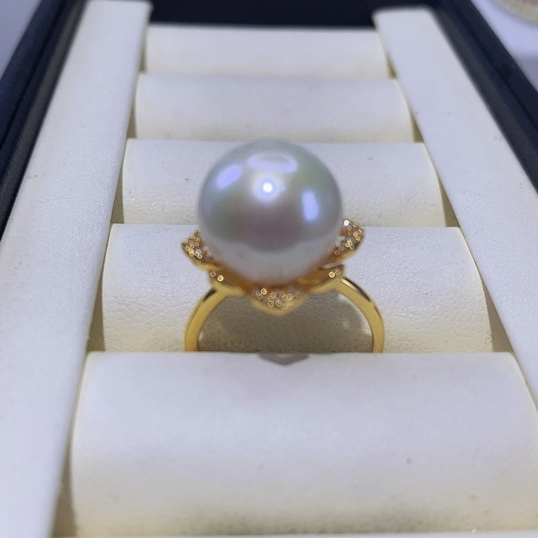 淡水珍珠戒指合金