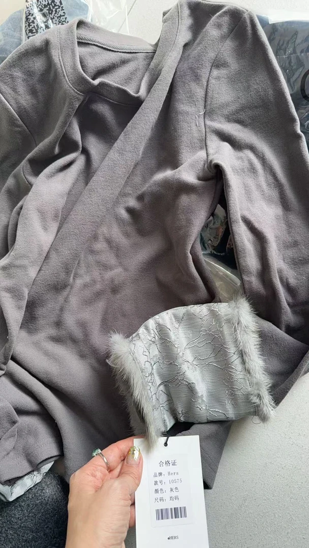 桃子自制 10575 新中式灰色上衣