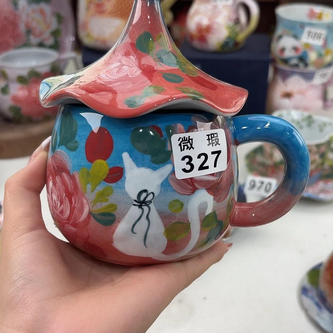 景德镇手绘高温釉下彩陶瓷茶具