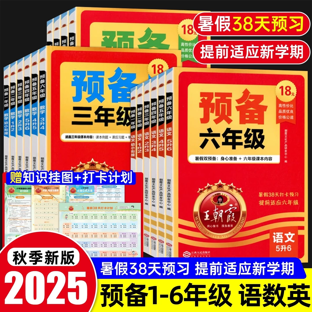 2025新版王朝霞预备一二三四五六年级语数英暑假预习衔接专项训练