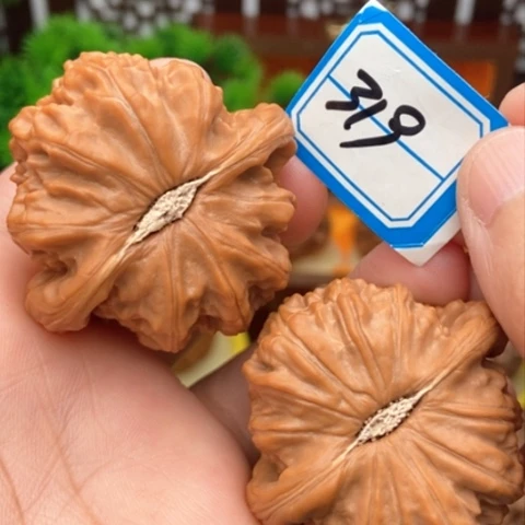 文玩核桃吊坠白狮子45精修