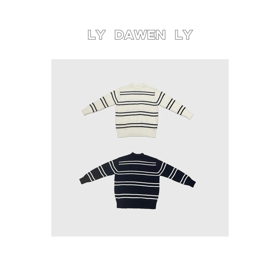 DAWEN  | 韩系休闲慵懒百搭条纹宽松针织毛衣 N213#