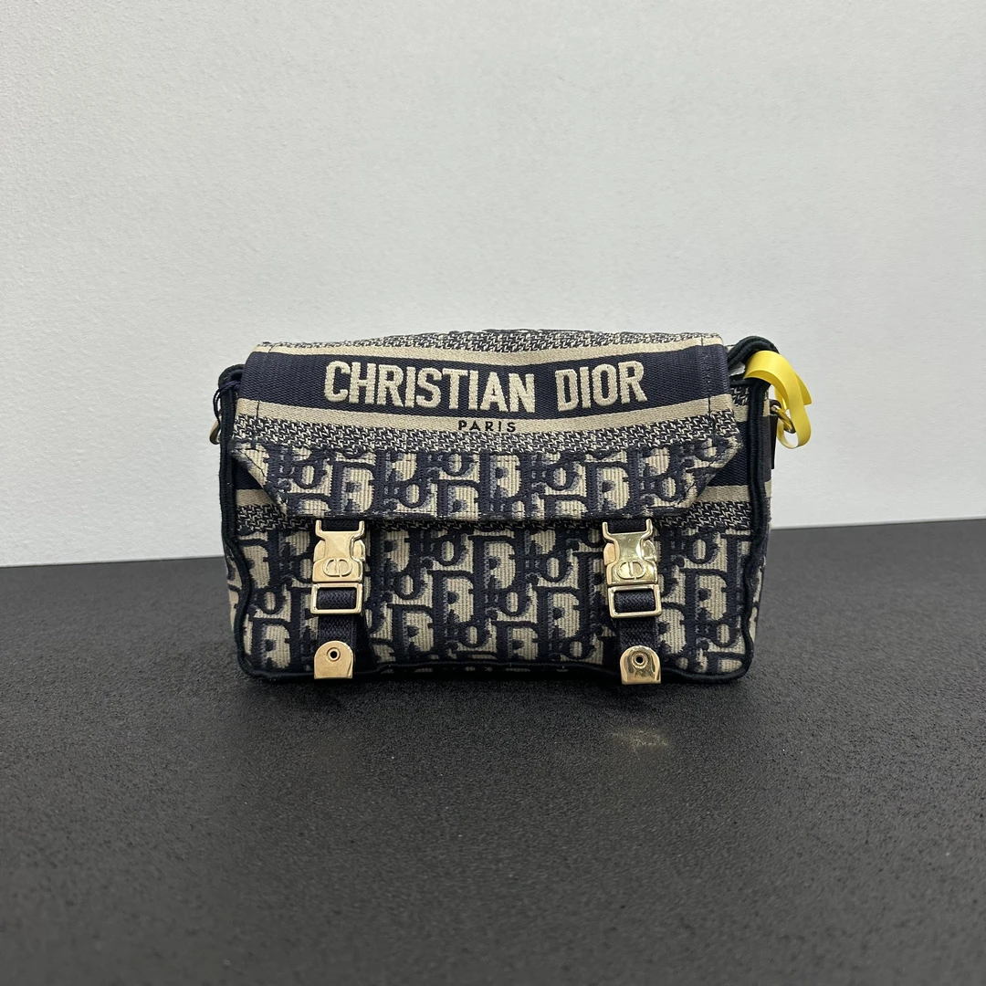 99新 DIOR/迪奥 壹所奢品/camp老花邮差 小号 单肩斜挎包