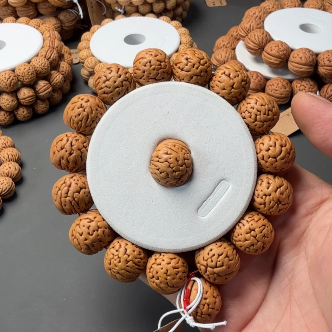 桃核手串秀**兄18盘锦肌肉纹