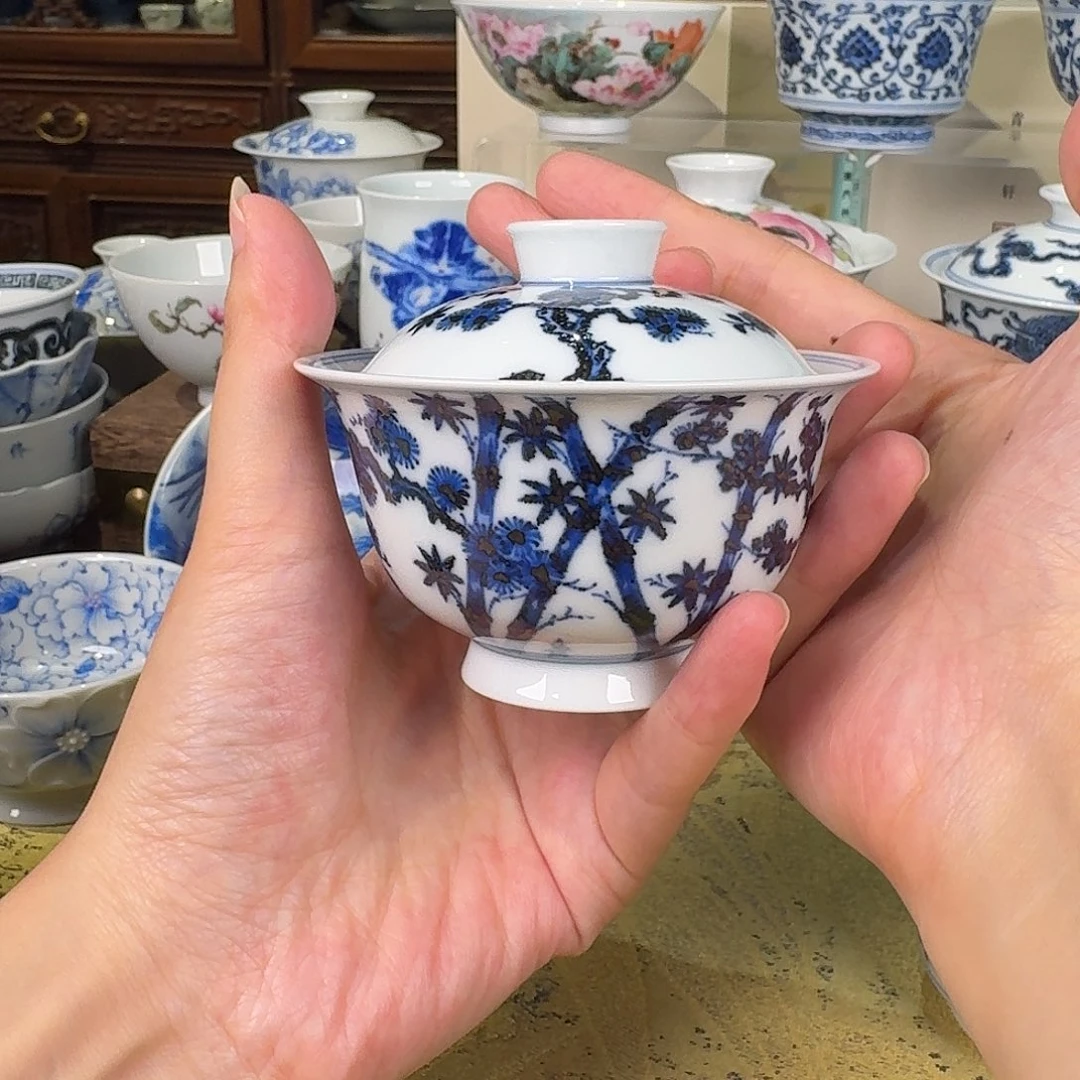 松风馆藏松竹梅小盖碗岩茶